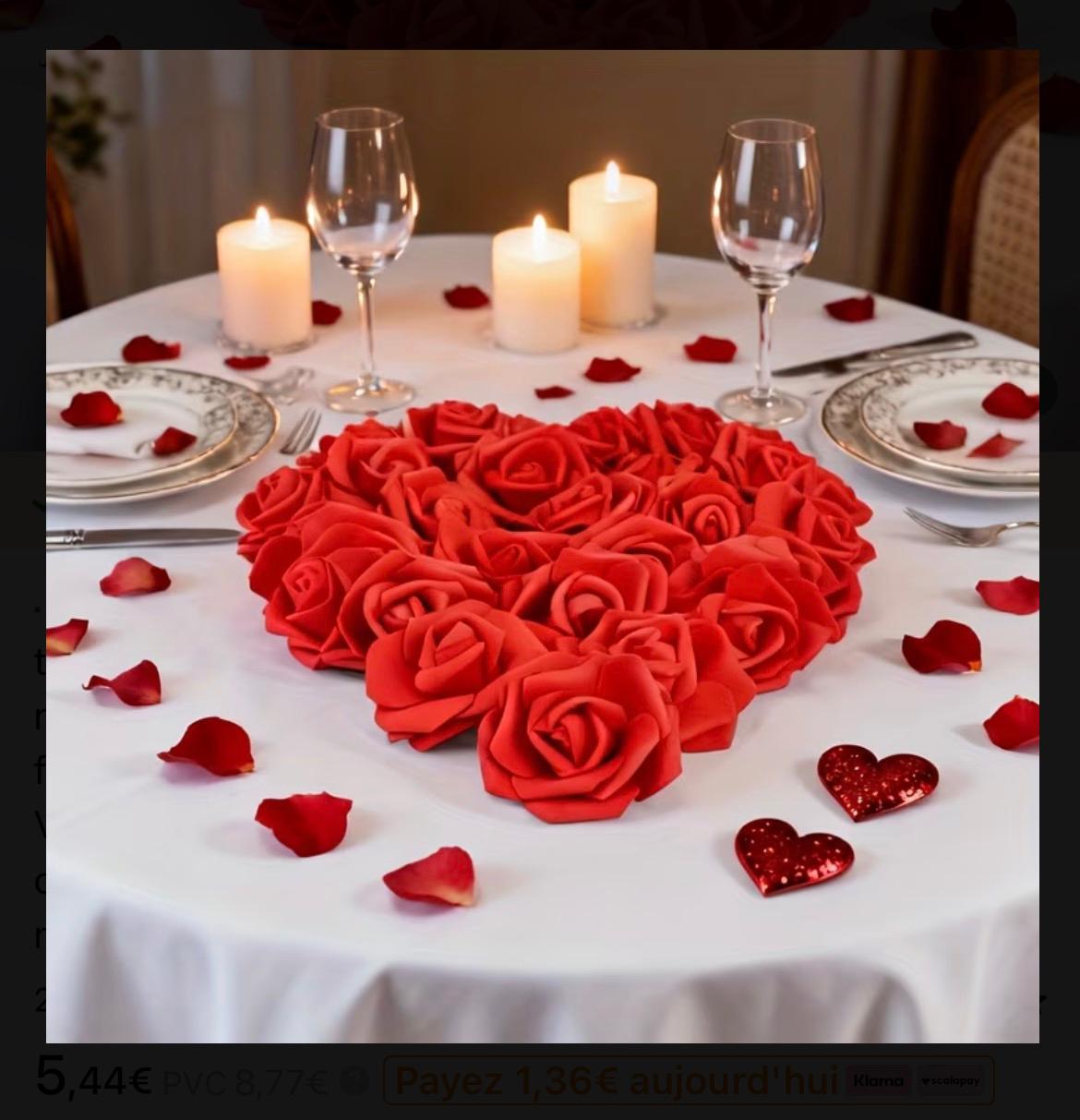 têtes de roses artificielles en mousse